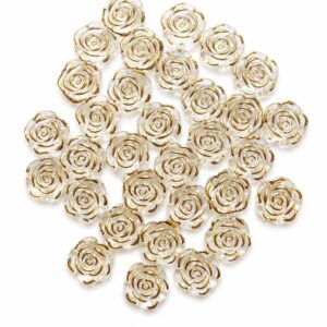 Transparent Rose Acrylic Flatback Charms,beads