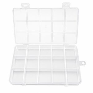 grid storage box Multi-Purpose Storage Organizer Box | 15 Compartments Portable Beads & Jewelry Container