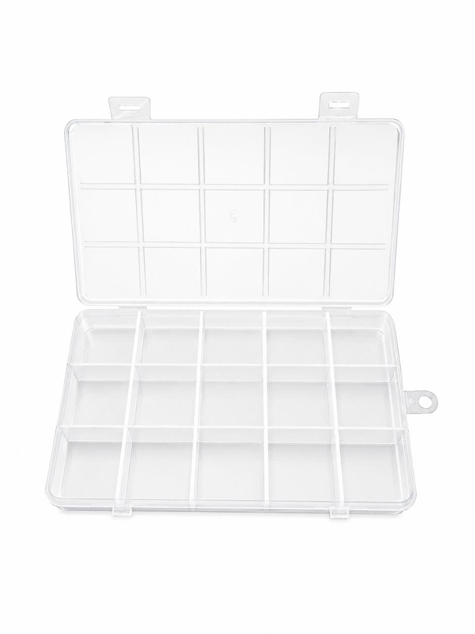 grid storage box Multi-Purpose Storage Organizer Box | 15 Compartments Portable Beads & Jewelry Container
