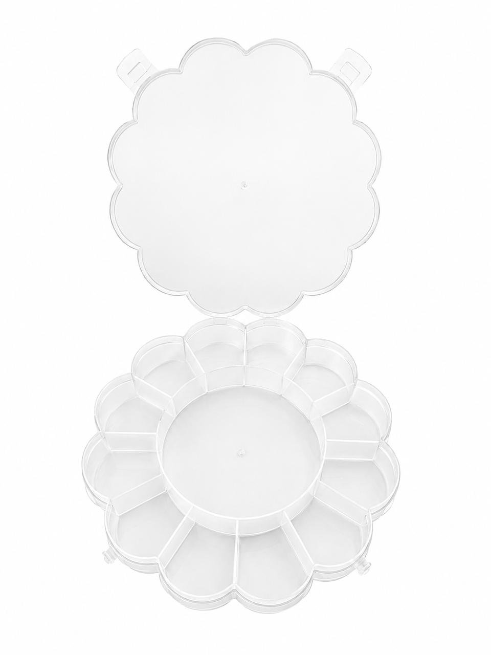 Flower Shape Multi-Purpose Storage Organizer Box | 13 Compartments Portable Beads & Jewelry Container