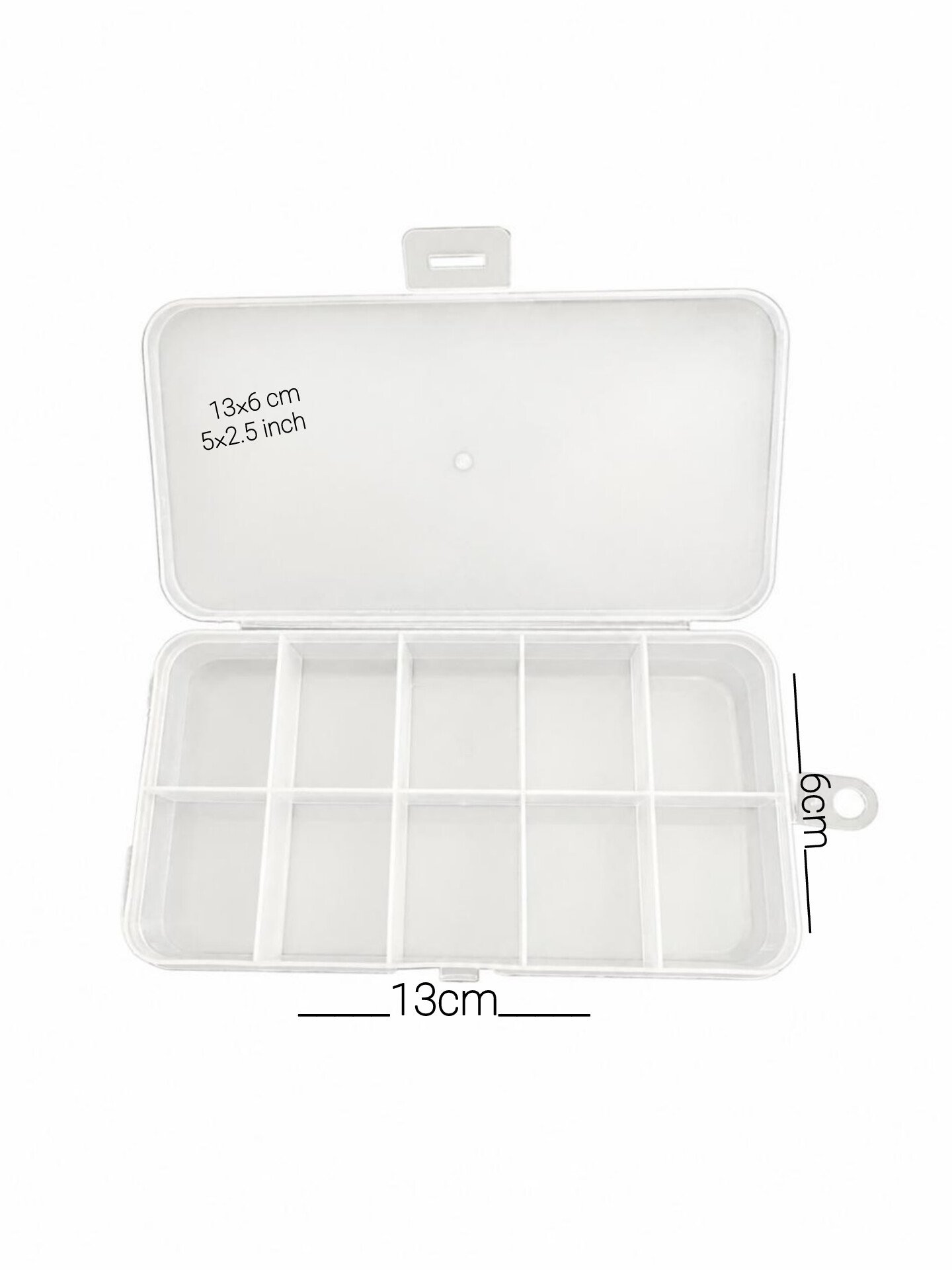 Mini storage box Multi-Purpose Storage Organizer Box | 10 Compartments Portable Beads & Jewelry Container - Image 2