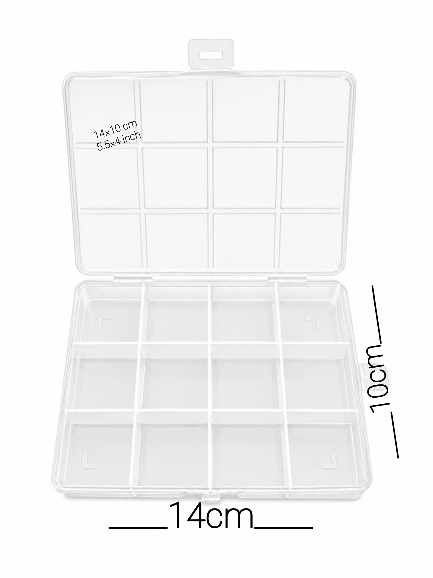 storage box Multi-Purpose Storage Organizer Box | 12 Compartments Portable Beads & Jewelry Container - Image 2