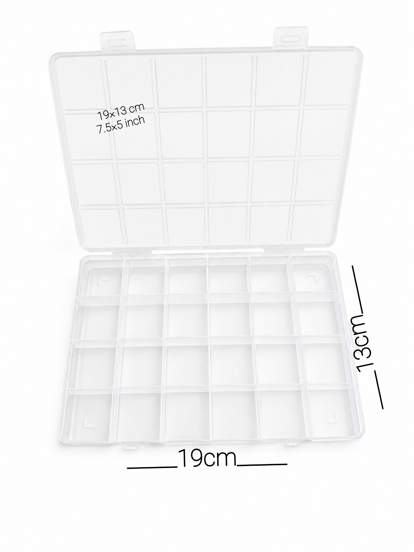 storage box Multi-Purpose Storage Organizer Box | 24 Compartments Portable Beads & Jewelry Container - Image 2