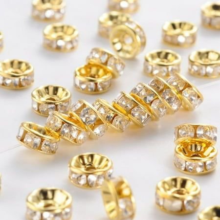 Premium Rhinestone Spacer Beads for Jewellery Making, DIY Craft & Bracelet Accessories - Image 3