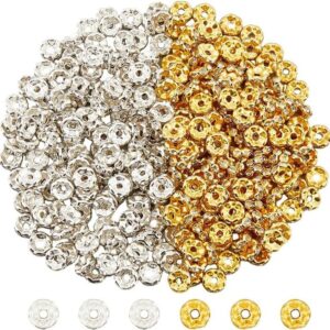 Premium Rhinestone Spacer Beads for Jewellery Making, DIY Craft & Bracelet Accessories