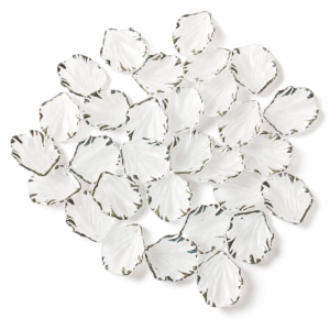 White Star Print Round Acrylic Beads