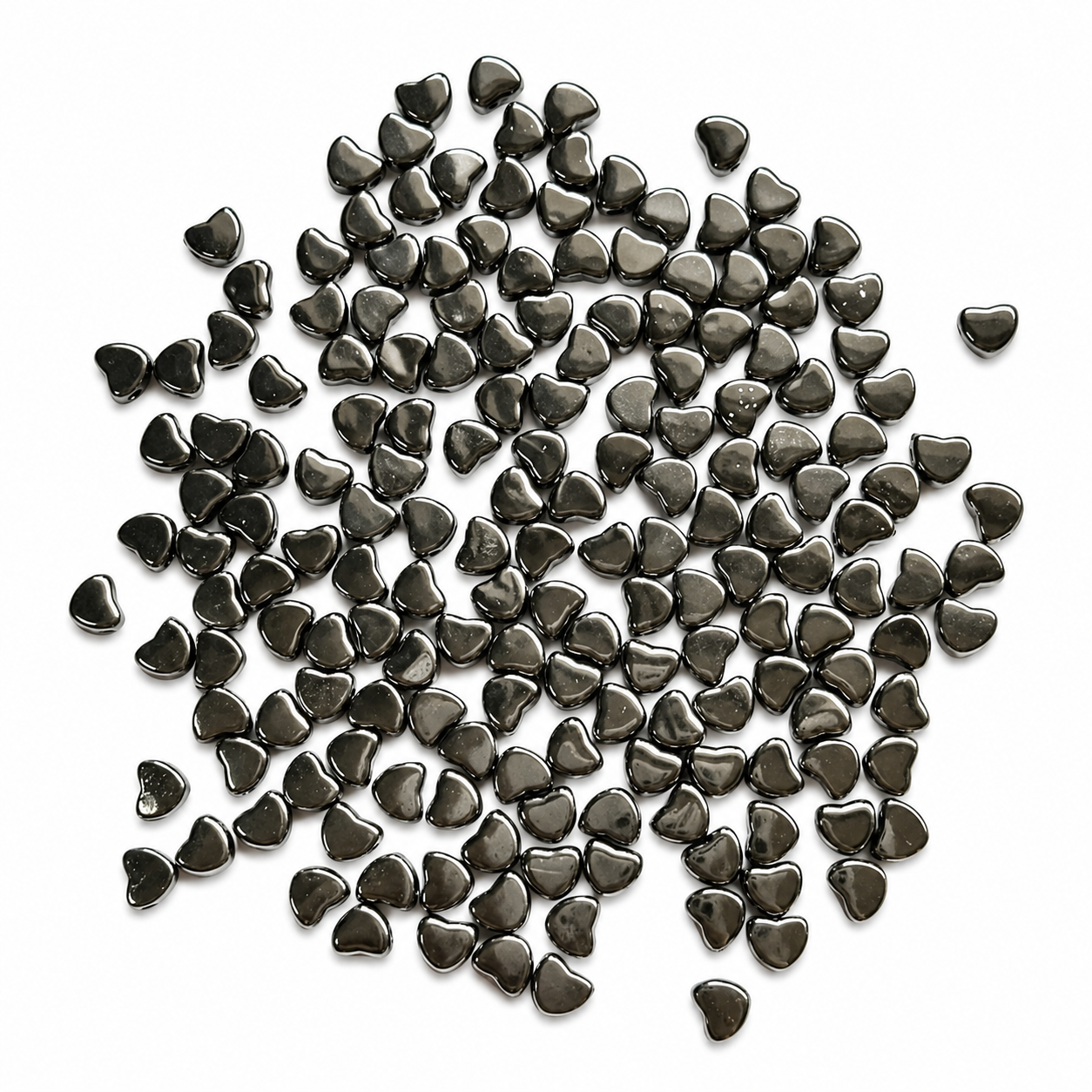 Gunmetal Heart Shape Spacer Beads for Jewelry Making