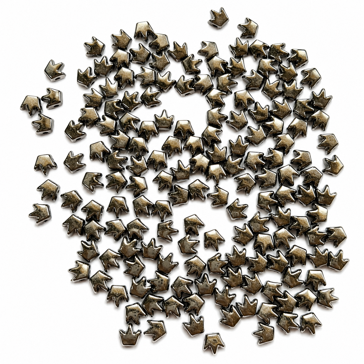 Gunmetal Crown Shape Spacer Beads for Jewelry Making