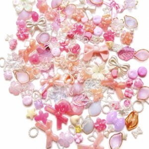 Pink colour Beads Soup & DIY Charm Combo Pack