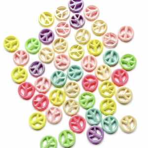 Pastel round Outline Acrylic Charms – Pendant Connectors for DIY Jewelry Making