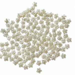 Mini Pearl Flower Spacer Beads for Jewelry Making