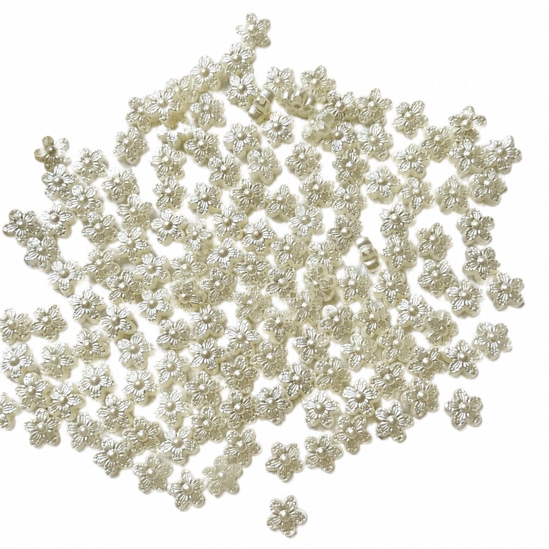Mini Pearl Flower Spacer Beads for Jewelry Making