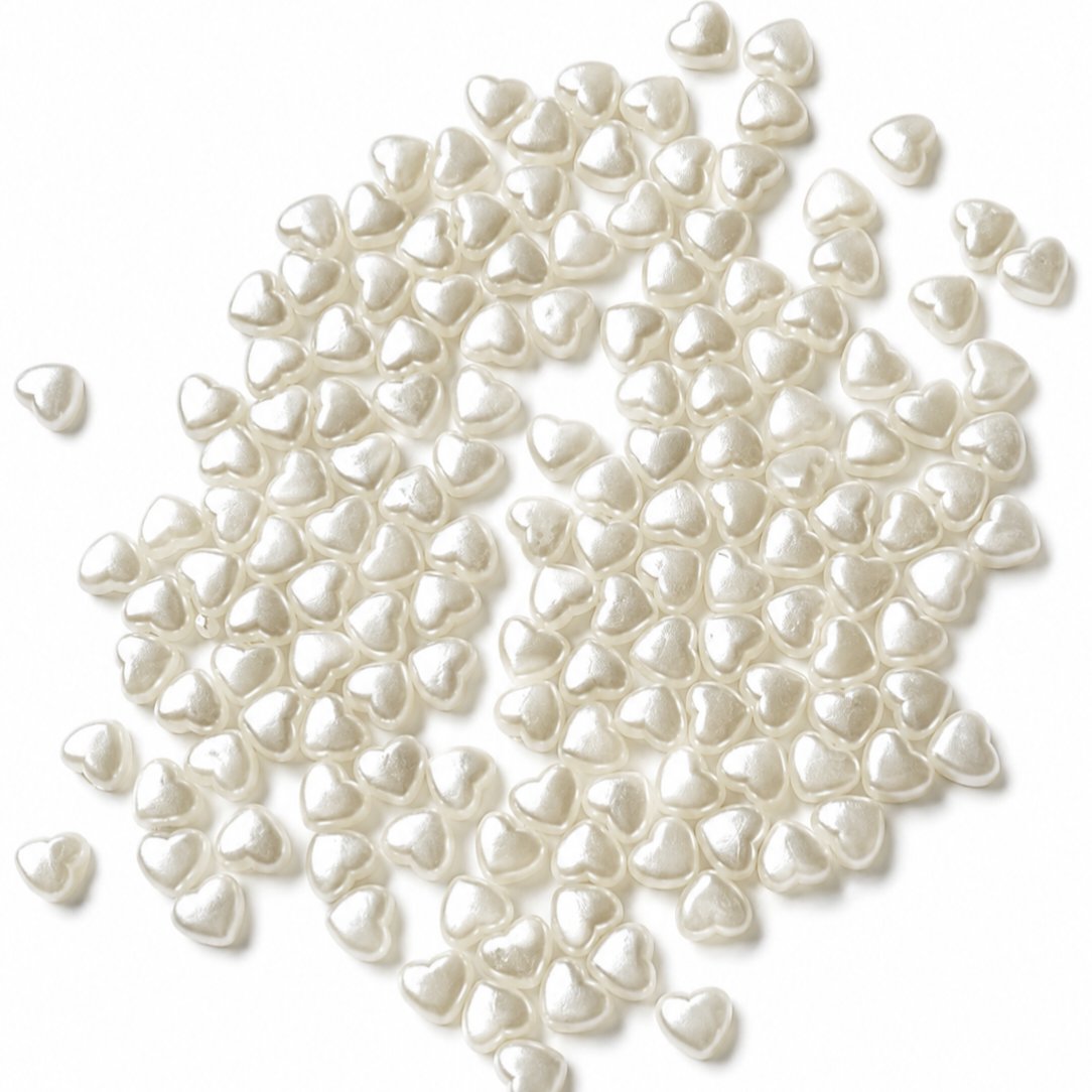 Pearl mini heart Spacer Beads for Jewelry Making