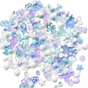 Lavender blue colour Beads Soup & DIY Charm Combo Pack