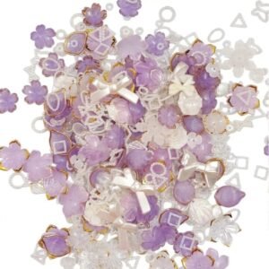 Lavender colour Beads Soup & DIY Charm Combo Pack
