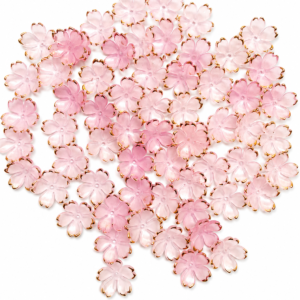 pink mini flower beads charms