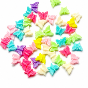 Pastel AB butterfly Acrylic Charms for Jewellery Making (Mixed Colours)