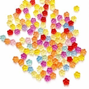 mini flower Charms for Jewellery Making (Mixed Colours)