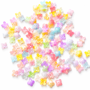Pastel AB butterfly Acrylic Charms for Jewellery Making (Mixed Colours)