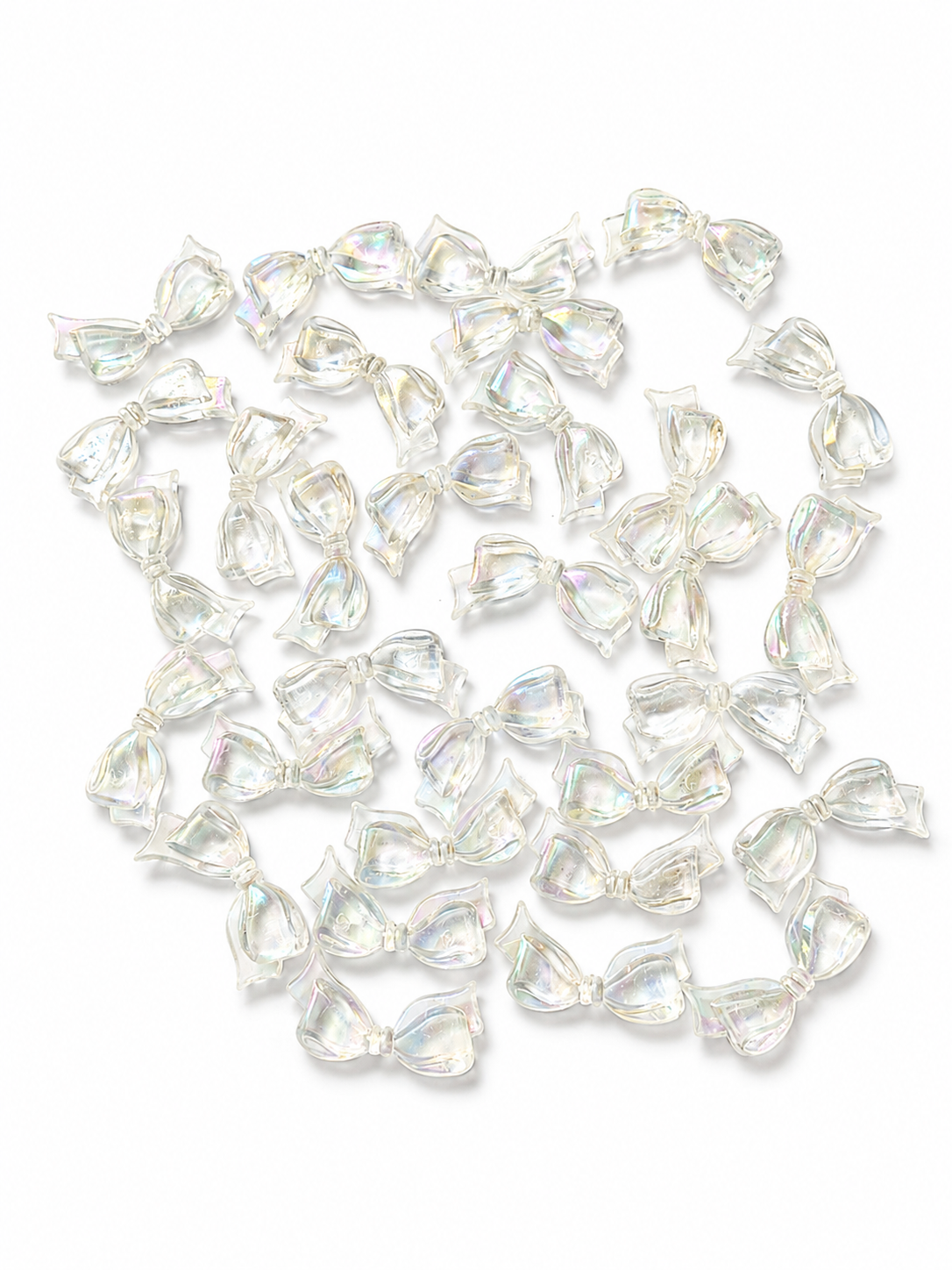 AB Crystal bow charms Acrylic Beads for Jewellery Making