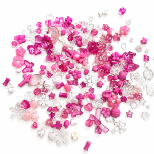 fushia pink soup mix beads combo assorted pack 20 g