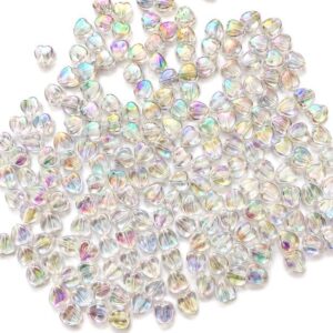 holographic heart Acrylic Beads for Jewellery Making