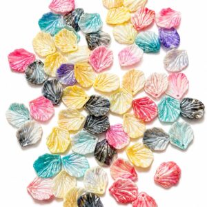 acrylic plastic leaf beads charms