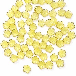 yellow mini flower beads charms