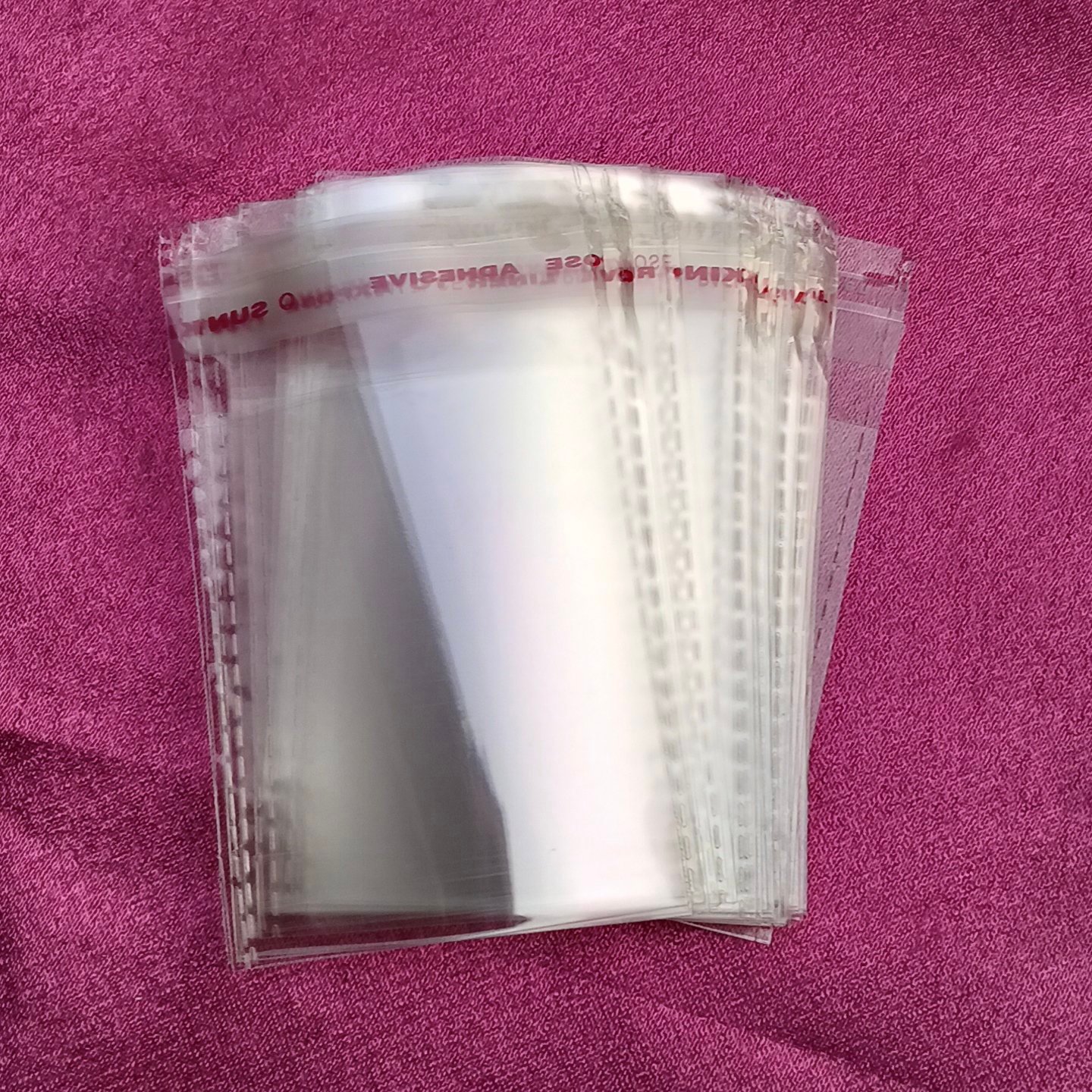 Transparent Self Adhesive Plastic Packaging Pouch (7 x 10.5 cm) - Image 2