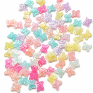 Pastel AB butterfly Acrylic Charms for Jewellery Making (Mixed Colours)