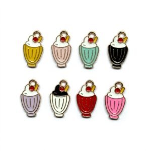 icecream cup enamel charms combo mix colour