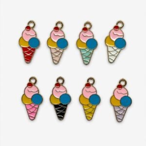 icecream enamel charms combo mix colour