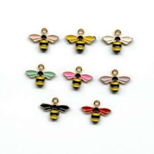 honey bee enamel charms combo mix colour