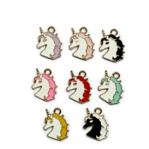 unicorn enamel charms combo mix colour