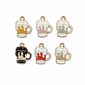 beer bottle 1 enamel charms combo mix colour
