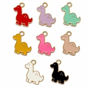 dinosaur enamel charms combo mix colour