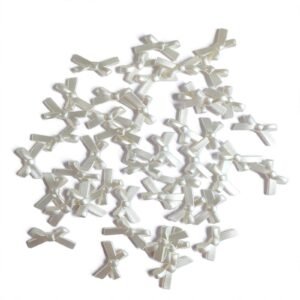 pearl ribbon bow acrylic charms beads