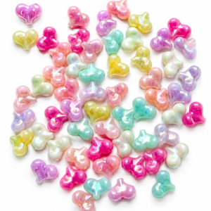 pastel shimmer heart drops