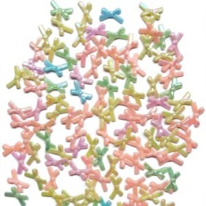 mini rainbow bow beads