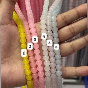 8 mm glass beads 100 beads in each line