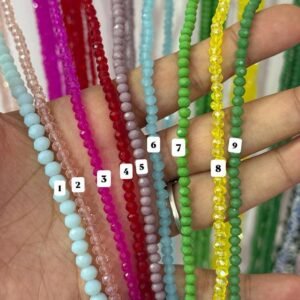 4 mm crystal beads 100 beads in each line