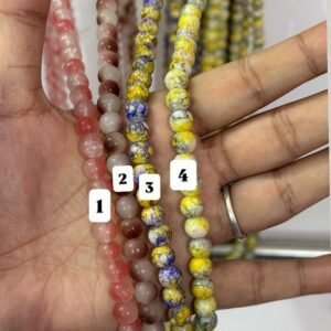 8 mm printed beads 100 beads in each line