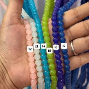 8 mm glass beads 100 beads in each line
