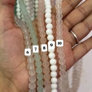 8 mm matte beads 100 beads in each line