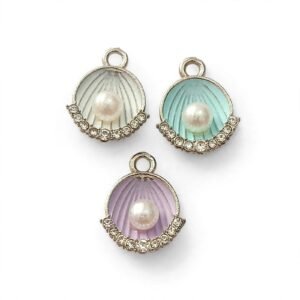 pearl shell enamel charms (random)
