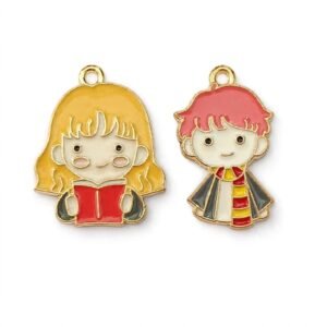 cute wizard friends enamel charms (pair)