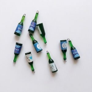miniature glass bottle charms (1 piece random)