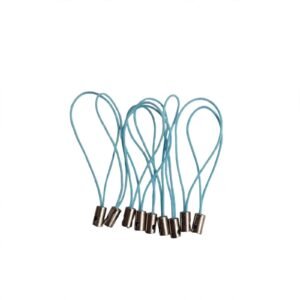 teal blue phone cord hanging for making phone charms