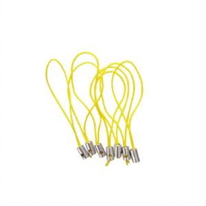 yellow phone cord hanging for making phone charms