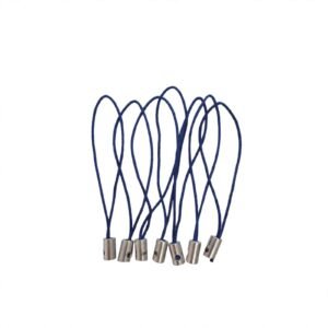 blue phone cord hanging for making phone charms